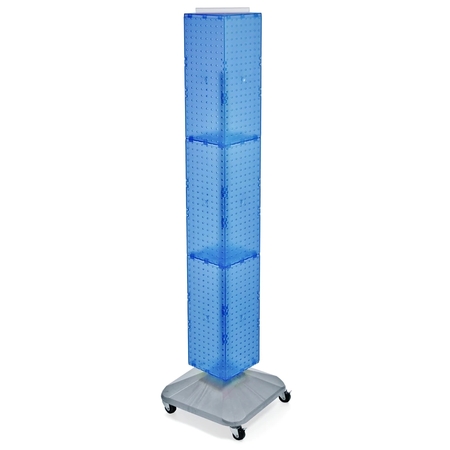 AZAR DISPLAYS Four-Sided Pegboard Floor Revolving Display Panel Size: 8"W x 60"H 703390-BLU